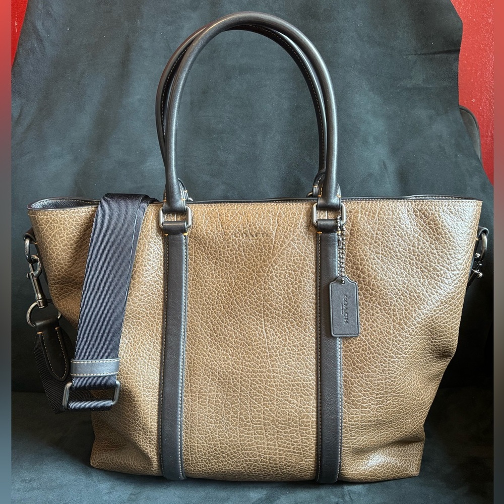 Coach Metropolitan Sample bag Brown Tote with buffalo embosssing